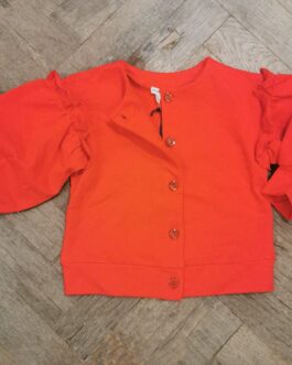 Giacchino felpato rosso con manica balloon PICCOLA LUDO