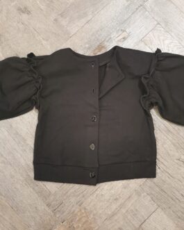 Giacchino felpato nero con manica balloon PICCOLA LUDO