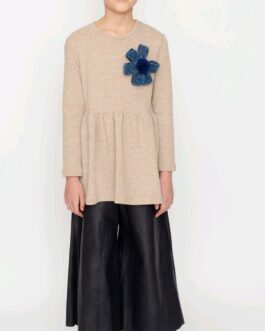 Pantalone nero in ecopelle PICCOLA LUDO