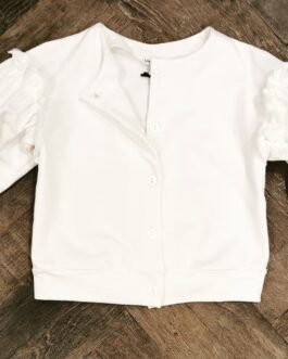 Giacchino felpato panna con manica balloon PICCOLA LUDO