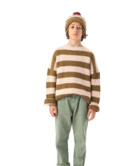 Pantaloni denim verde militare