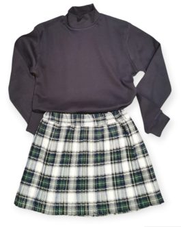 Gonna plisse’ tartan verde