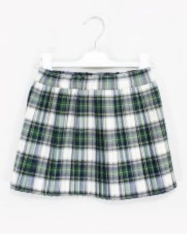 Gonna plisse’ tartan verde